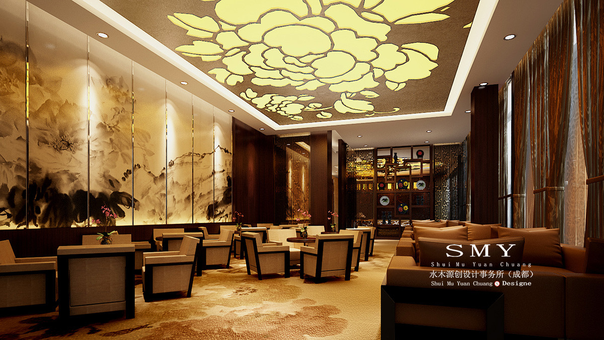 成都牡丹酒店，现代古代酒店设计