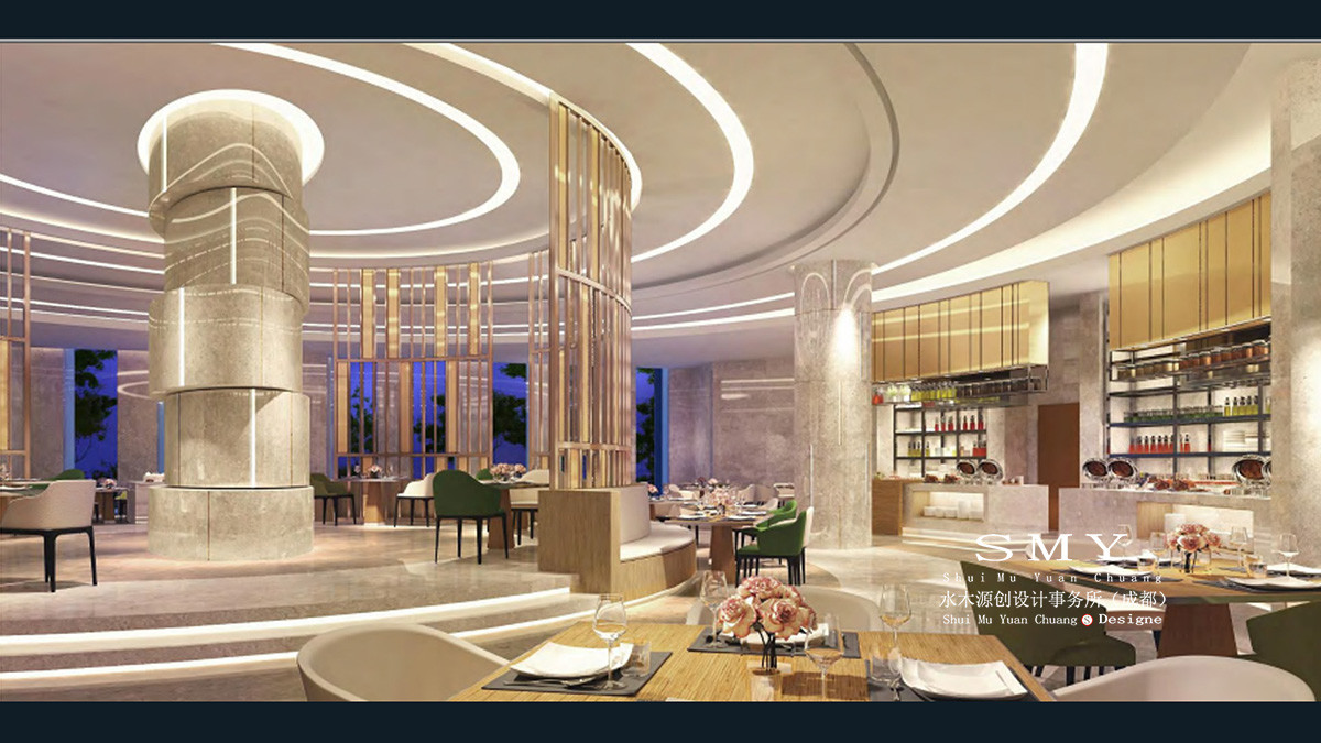 酒店餐厅设计区域，餐厅动线规划